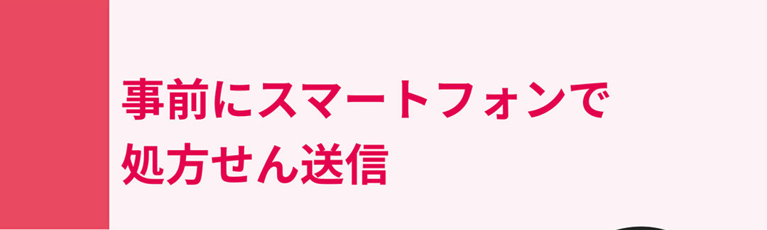 事前にスマートフォンで処方せん送信